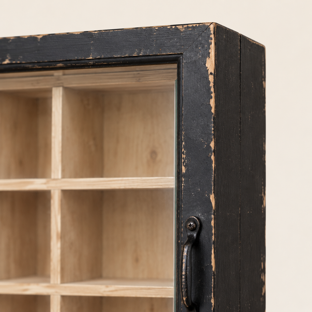 Black display cabinet - Elderflower Lane