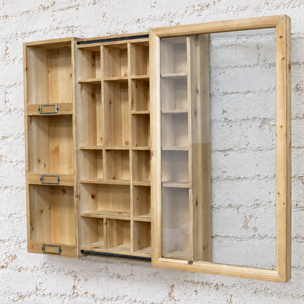 Wall Display Cabinet with Sliding Glass Door - Elderflower  Lane