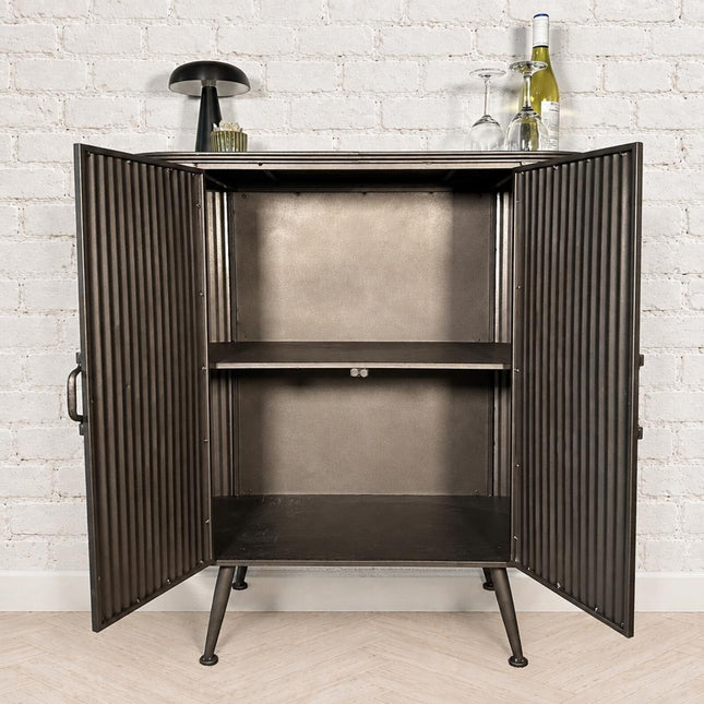 Industrial metal drinks cabinet - Elderflower Lane