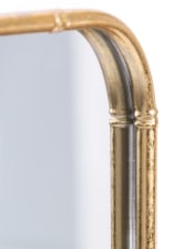 Tall Antique Gold Bamboo Wall Mirror