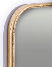 Tall Antique Gold Bamboo Wall Mirror