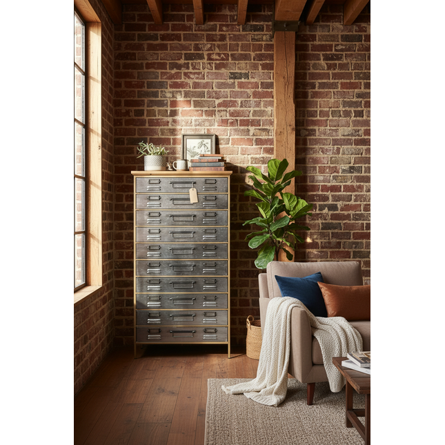 Tall metal chest of drawers UK - Elderflower Lane