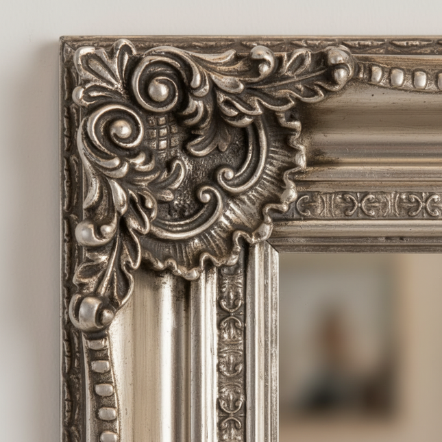 Big silver baroque mirror uk