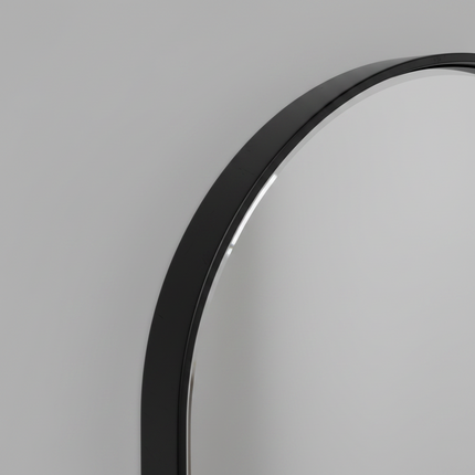 Tall Oval Full-Length Mirror | Black Metal Frame | H181cm