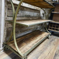 Home shelving trolley on wheels