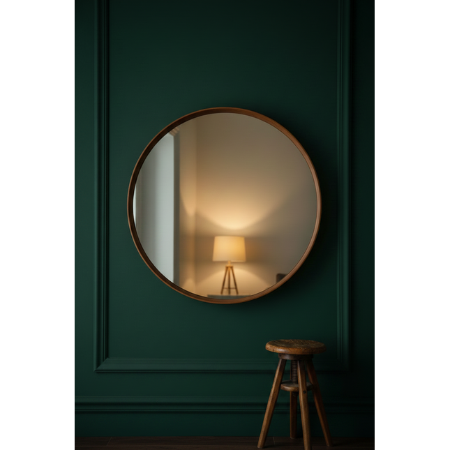 Round Oak Framed Wall Mirror | 80cm & 100cm | Elderflower Lane