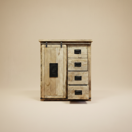 Rustic wood storage cabinet - Elderflower Lane