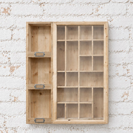 Wall Display Cabinet with Sliding Glass Door - Elderflower  Lane