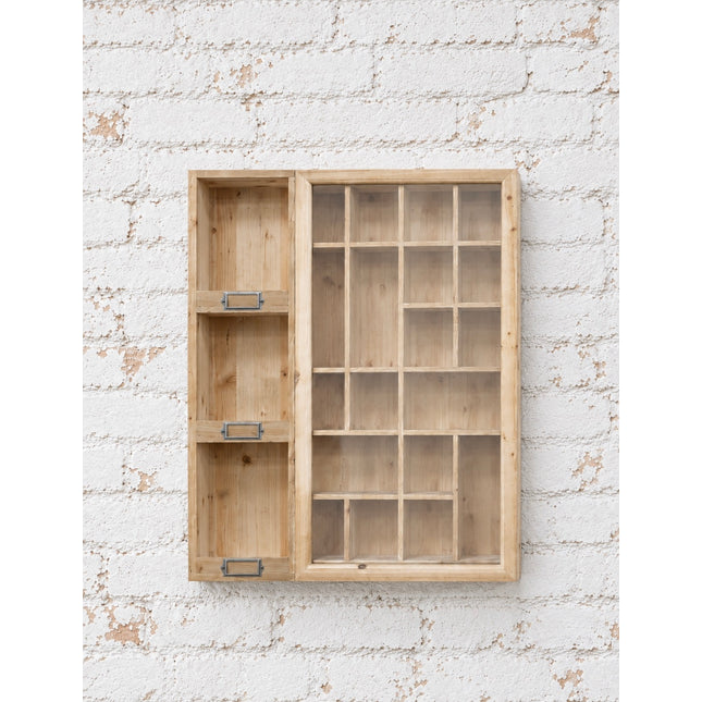 Wall Display Cabinet with Sliding Glass Door - Elderflower  Lane