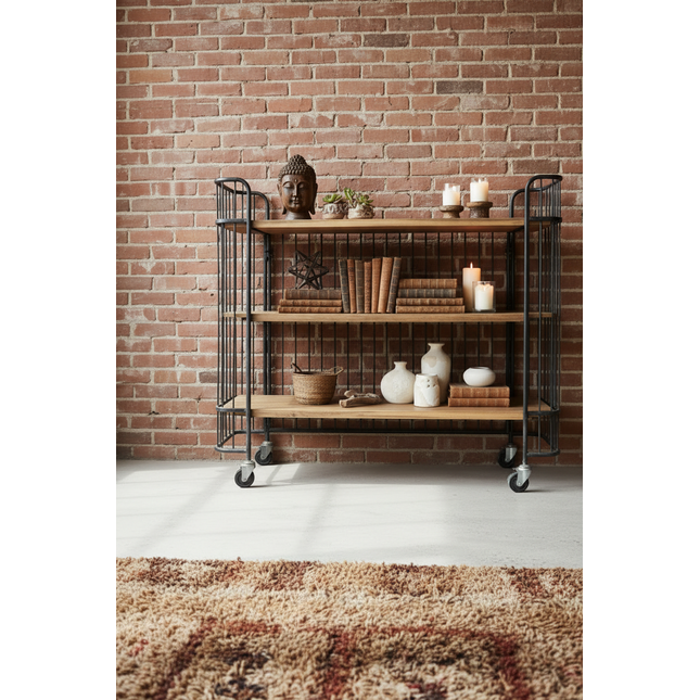 Bakers trolley display shelves on wheels UK - Elderflower Lane