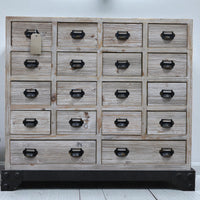18 drawer wood storage cabinet