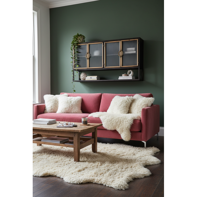 Black Metal Wall Storage Cabinet with Ribbed Glass Doors UK - Elderflower Lane
