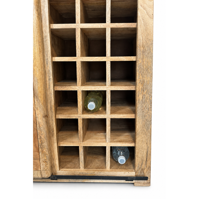 Industrial Rustic 18 Bottle Wine Cabinet