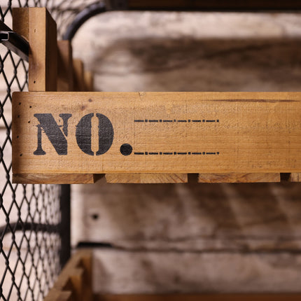 Industrial Black Metal & Reclaimed Wood 4-Tier Shelving Trolley