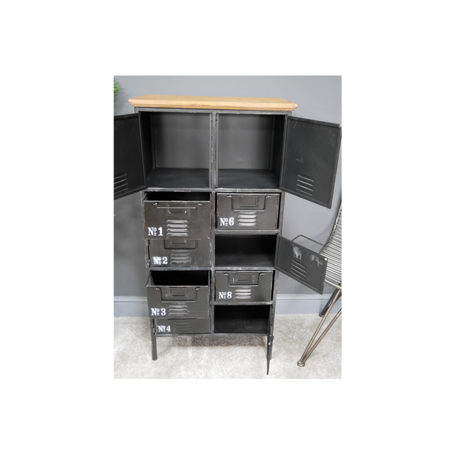 Black metal Industrial utility storage locker cabinet