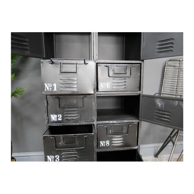 Black metal Industrial utility storage locker cabinet