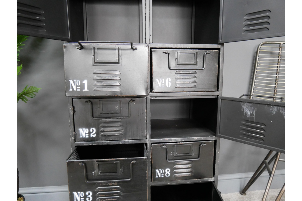 Black metal Industrial utility storage locker cabinet