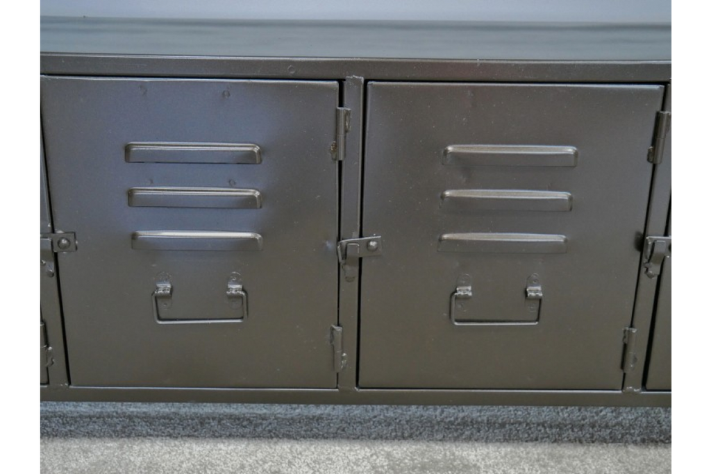 Gun metal grey low Industrial metal locker storage cabinet