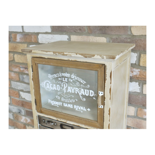 Cream vintage wooden multi drawer storage cabinet - Back in stock May