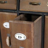 Vintage style apothecary cabinet storage wall unit