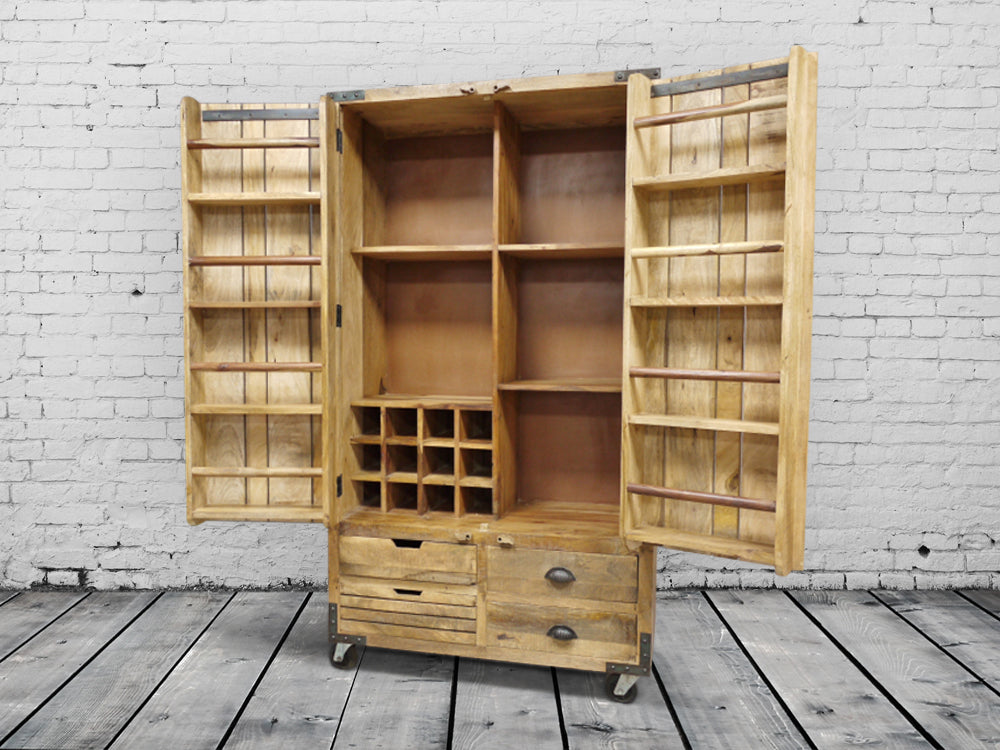 Big solid wood storage cabinet - kitchen larder.