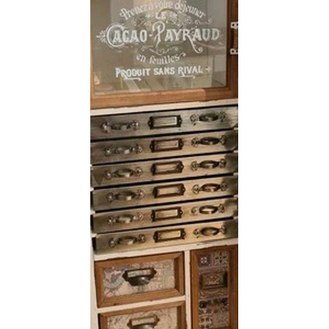 Cream vintage wooden multi drawer storage cabinet - Back in stock May