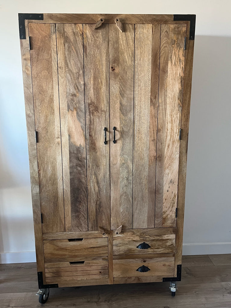 Large Rustic Wood Larder Pantry storage cabinet - Drinks Cabinet - Back in stock April