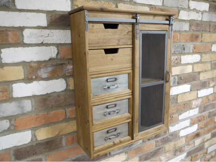 Rustic Industrial Wall Cabinet